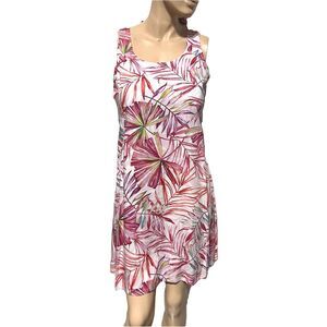 Puanani Dress Women’s Aloha Floral Mini Hawaiian RJC Size M Cutout Tie Back NWT